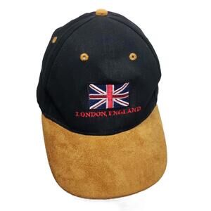 London England Union Jack Adjustable Baseball Cap Hat Suede Brim